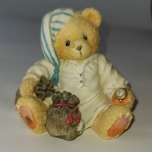 Adorable Teddy Bear Figurine with Pajamas